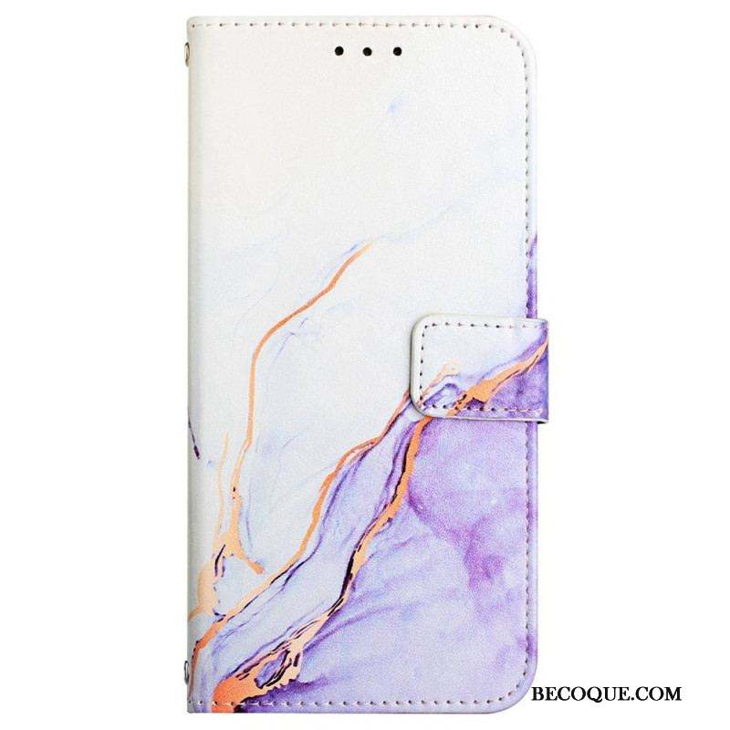 Housse Xiaomi 12 Pro Marbre Aquarelle à Lanière