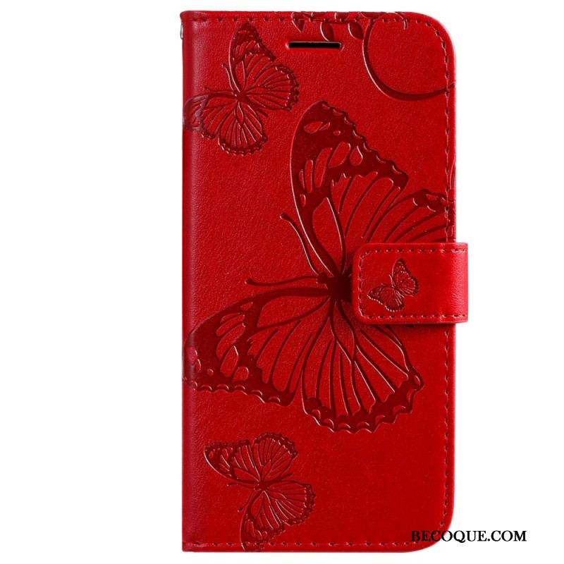 Housse Xiaomi 12T / 12T Pro Papillons Géants à Lanière