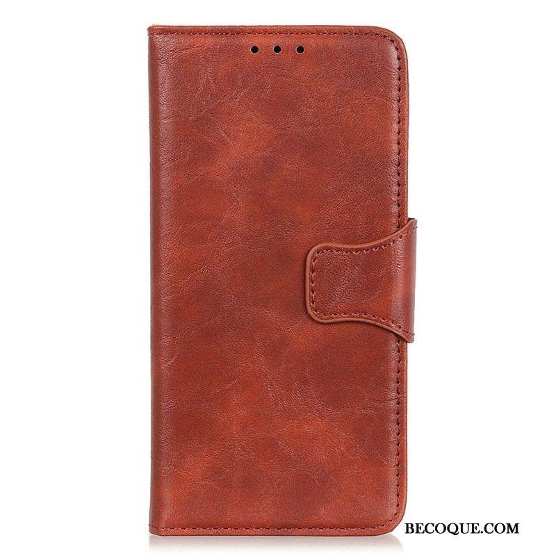 Housse Xiaomi 13 Cuir Fendu Fermoir Réversible