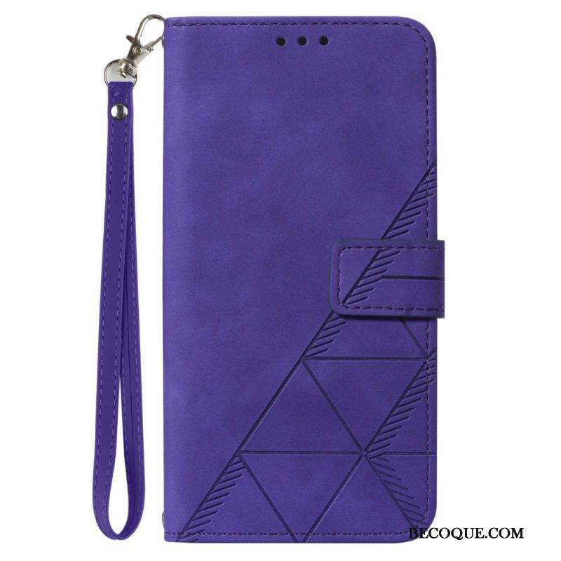 Housse Xiaomi 13 Lite Triangles à Lanière