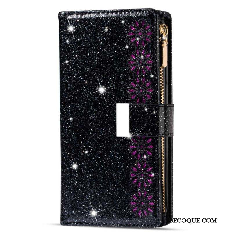 Housse Xiaomi 13 Pro Paillettes Portefeuille Zip