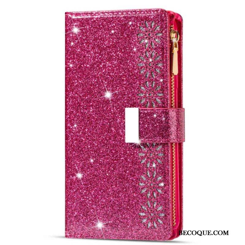 Housse Xiaomi 13 Pro Paillettes Portefeuille Zip