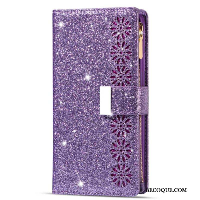 Housse Xiaomi 13 Pro Paillettes Portefeuille Zip