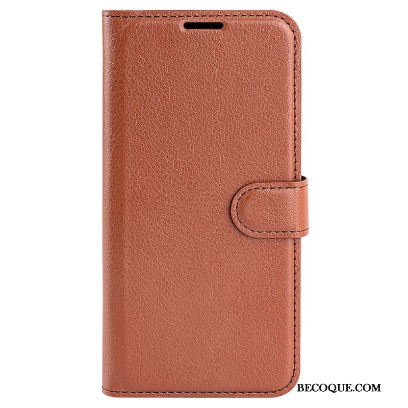 Housse Xiaomi 14 Pro Simili Cuir Litchi Classique