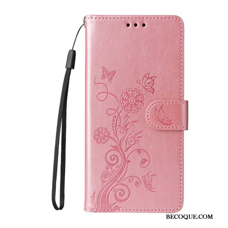 Housse Xiaomi 14T Fleursà Lanière