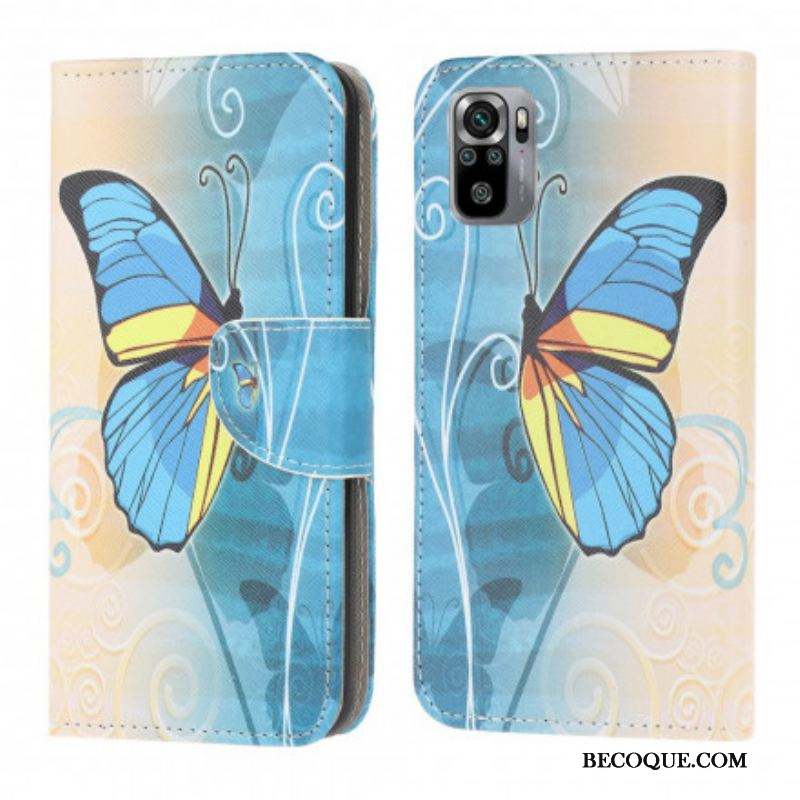 Housse Xiaomi Redmi Note 10/10S/Poco M5s Butterflies