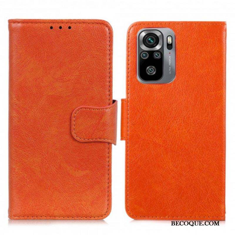 Housse Xiaomi Redmi Note 10/10S/Poco M5s Cuir Nappa Fendu