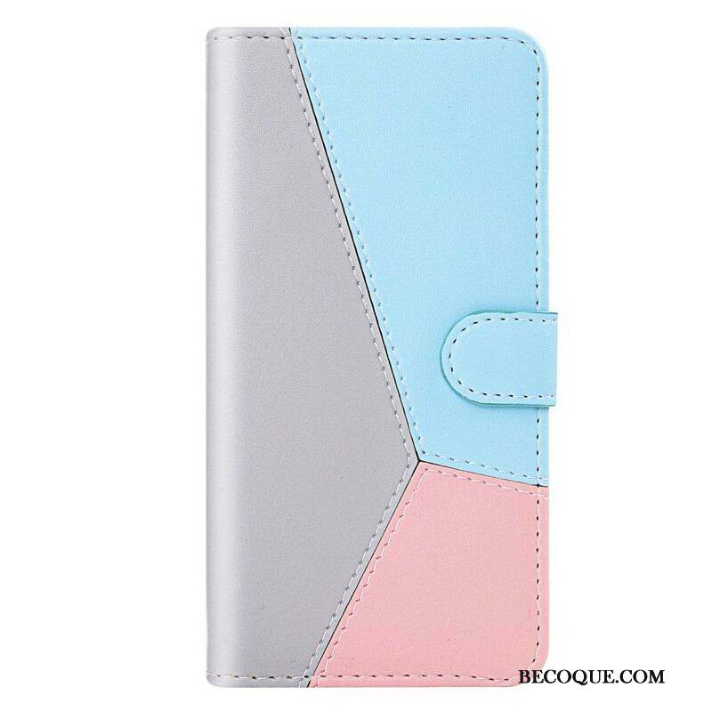 Housse Xiaomi Redmi Note 10/10S/Poco M5s Effet Cuir Tricolore