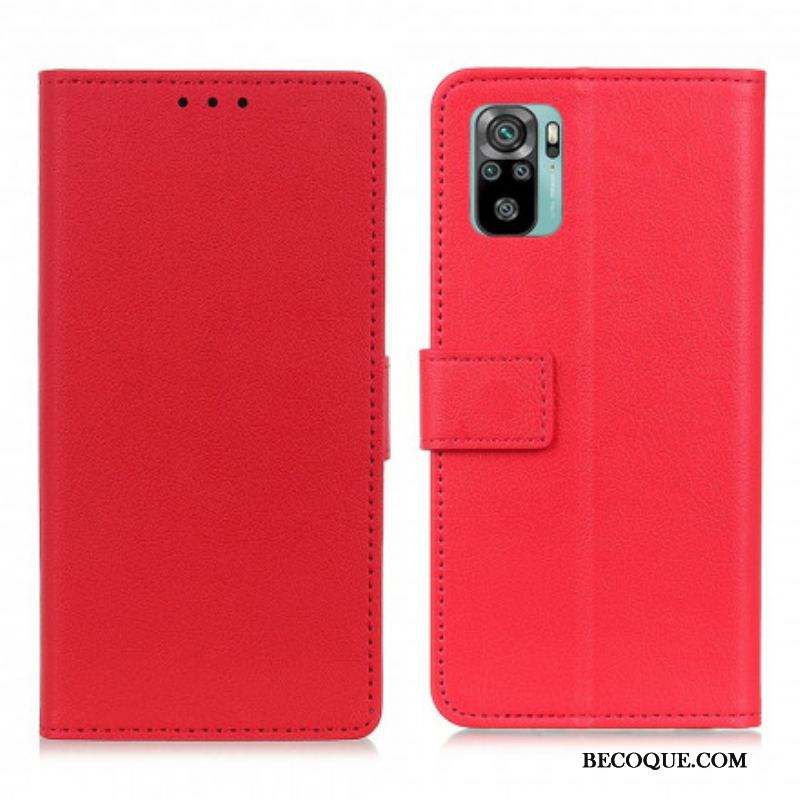 Housse Xiaomi Redmi Note 10/10S/Poco M5s Simili Cuir Classique