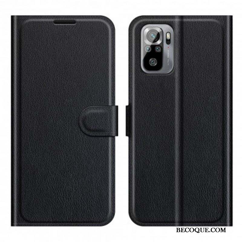 Housse Xiaomi Redmi Note 10/10S/Poco M5s Style Cuir Fermoir Magnétique