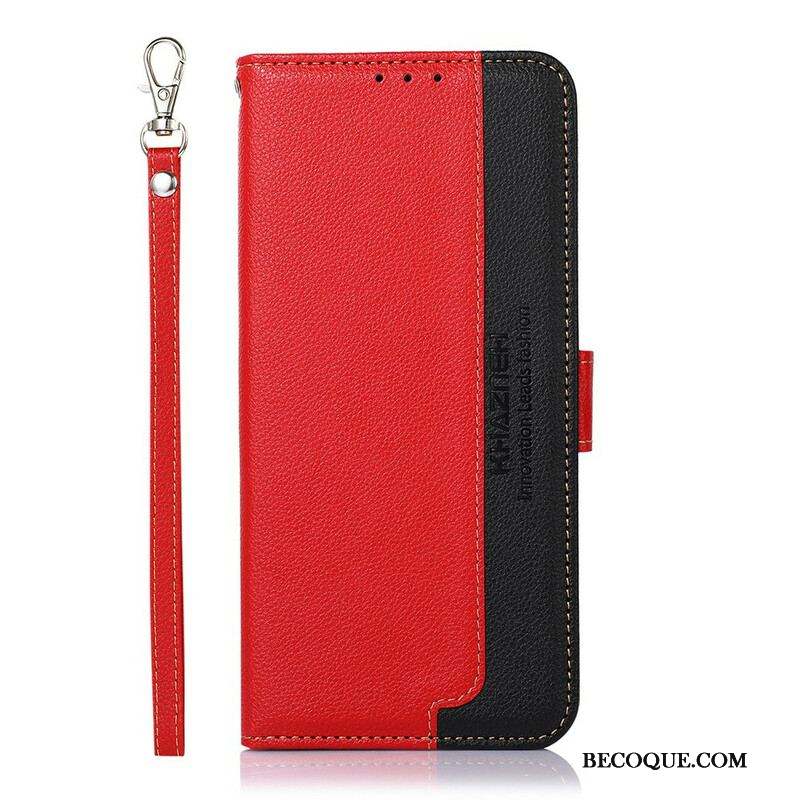 Housse Xiaomi Redmi Note 10/10S/Poco M5s Style Litchi RFID KHAZNEH