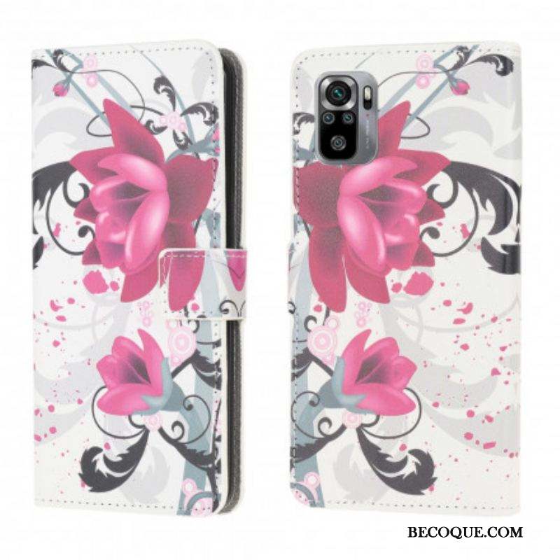 Housse Xiaomi Redmi Note 10/10S/ Poco M5s Tropical Flowers