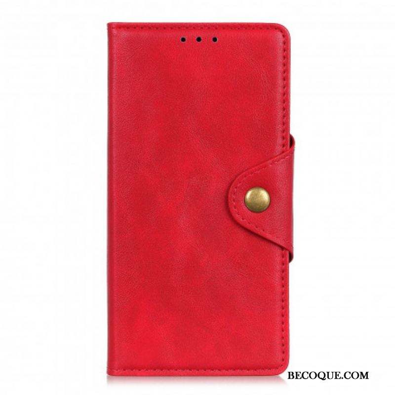 Housse Xiaomi Redmi Note 10 5G / Poco M3 Pro 5G Simili Cuir Bouton