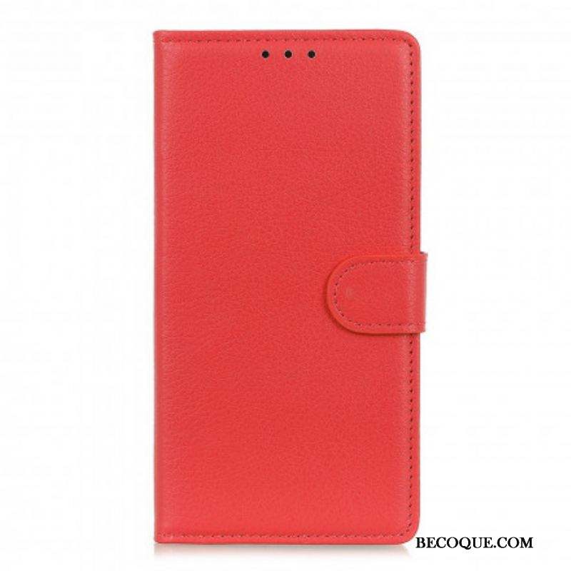 Housse Xiaomi Redmi Note 10 5G / Poco M3 Pro 5G Simili Cuir Litchi Traditionnel
