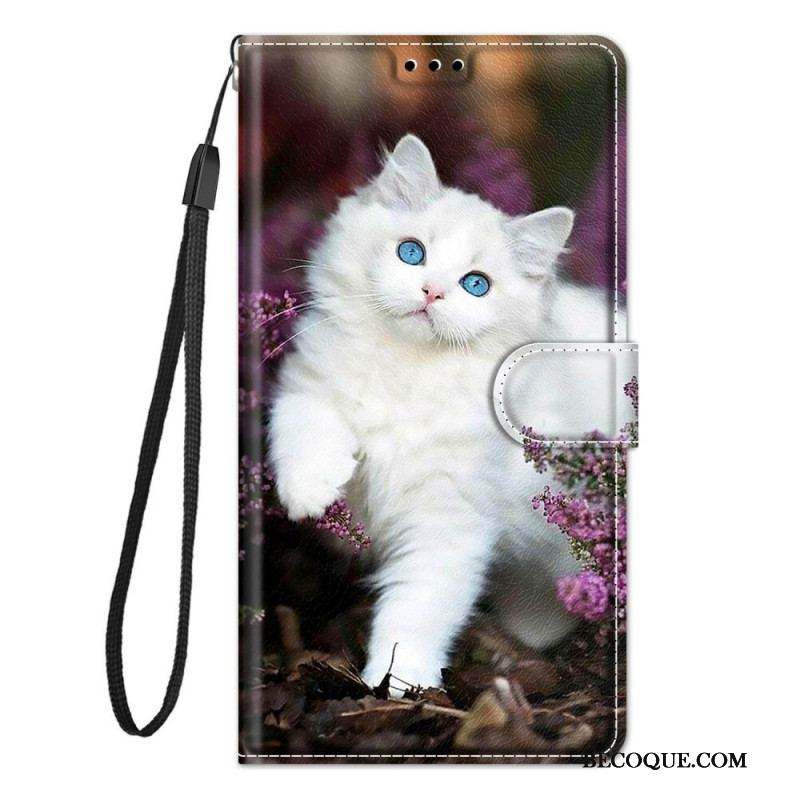 Housse Xiaomi Redmi Note 10 Pro Chat Trop Cute à Lanière