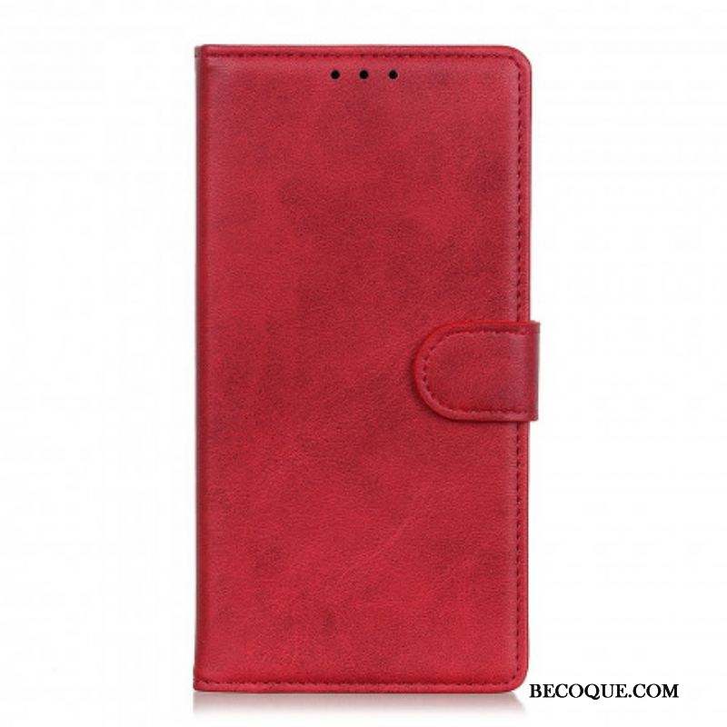 Housse Xiaomi Redmi Note 10 Pro Effet Cuir Mat Rétro