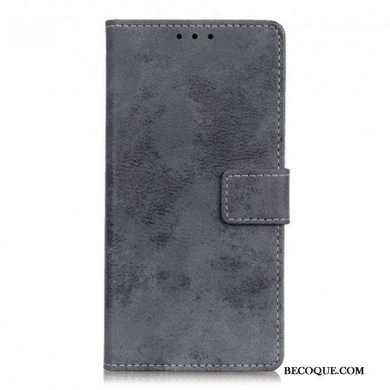 Housse Xiaomi Redmi Note 10 Pro Effet Cuir Vintage