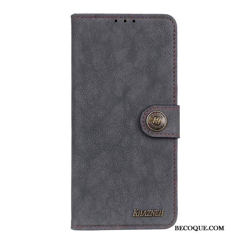 Housse Xiaomi Redmi Note 11 / 11s Cuir Fendu Rétro KHAZNEH