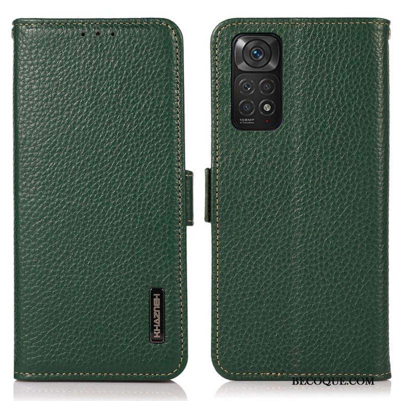 Housse Xiaomi Redmi Note 11 / 11s Cuir Litchi KHAZNEH RFID