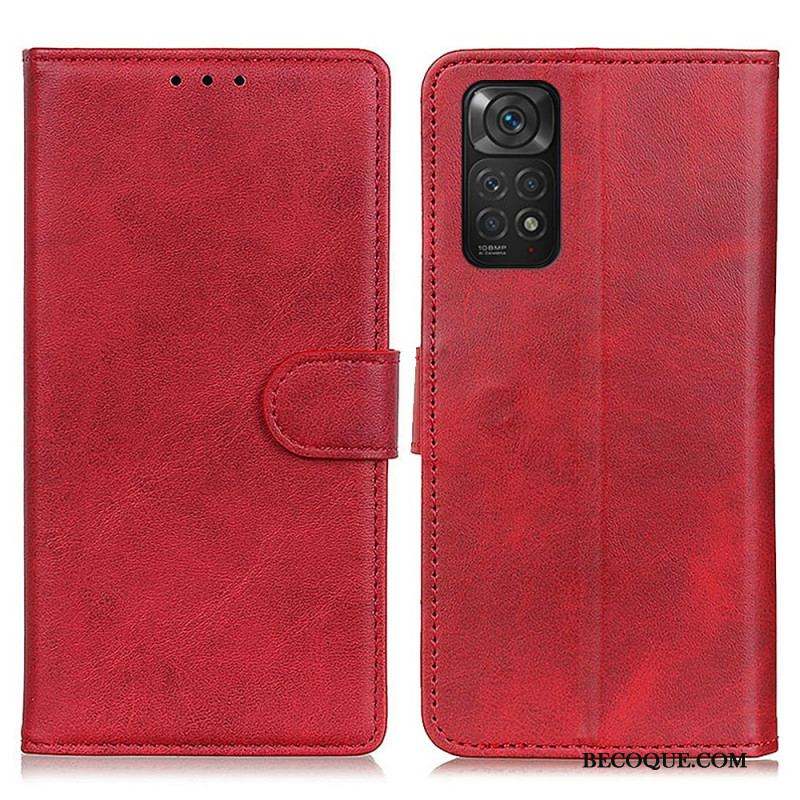 Housse Xiaomi Redmi Note 11 / 11s Effet Cuir Mat Rétro