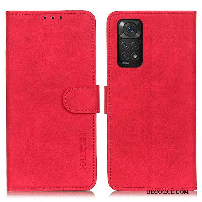 Housse Xiaomi Redmi Note 11 / 11s Effet Cuir Vintage KHAZNEH