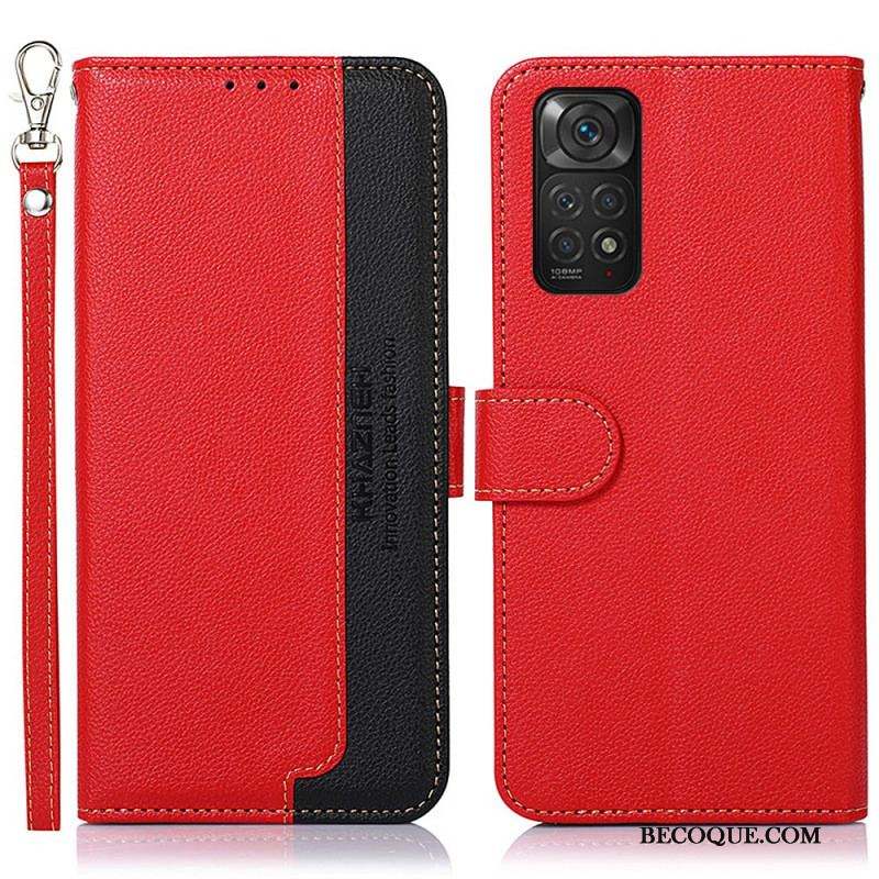 Housse Xiaomi Redmi Note 11 / 11s Style Litchi RFID KHAZNEH