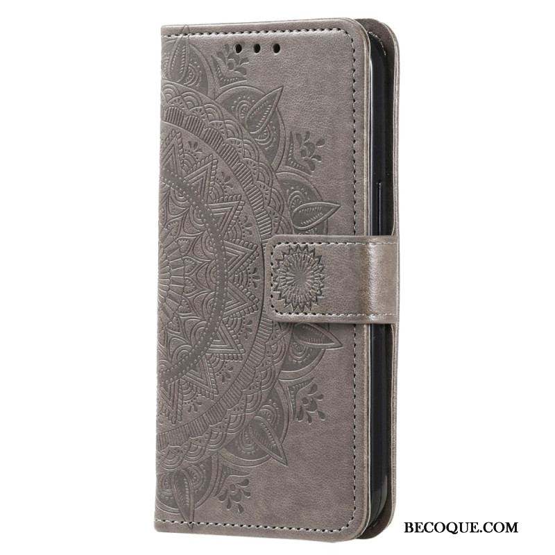 Housse Xiaomi Redmi Note 12 4G Mandala Soleil avec Lanière