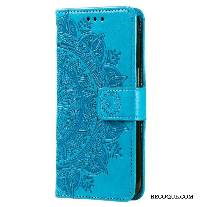 Housse Xiaomi Redmi Note 12 4G Mandala Soleil avec Lanière