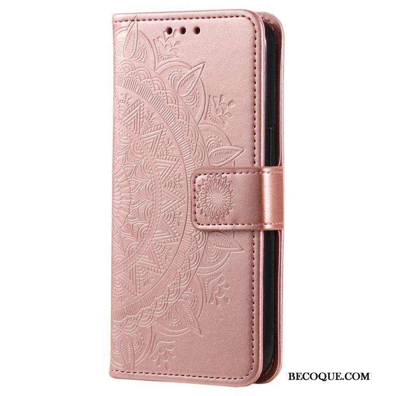 Housse Xiaomi Redmi Note 12 4G Mandala Soleil avec Lanière