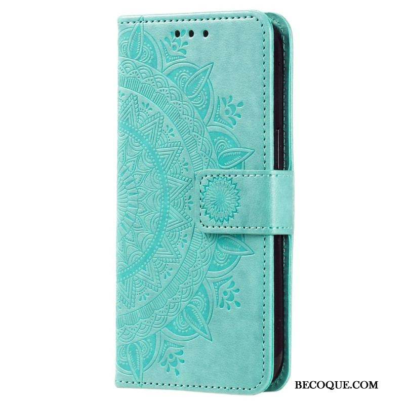 Housse Xiaomi Redmi Note 12 4G Mandala Soleil avec Lanière