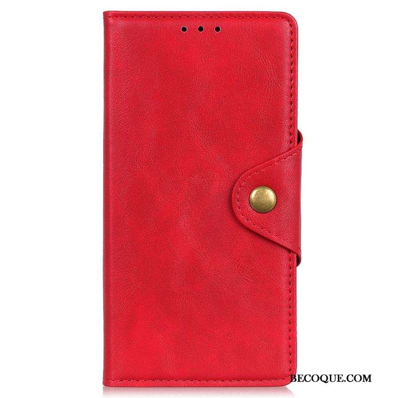 Housse Xiaomi Redmi Note 12 4G Simili Cuir Bouton Magnétique