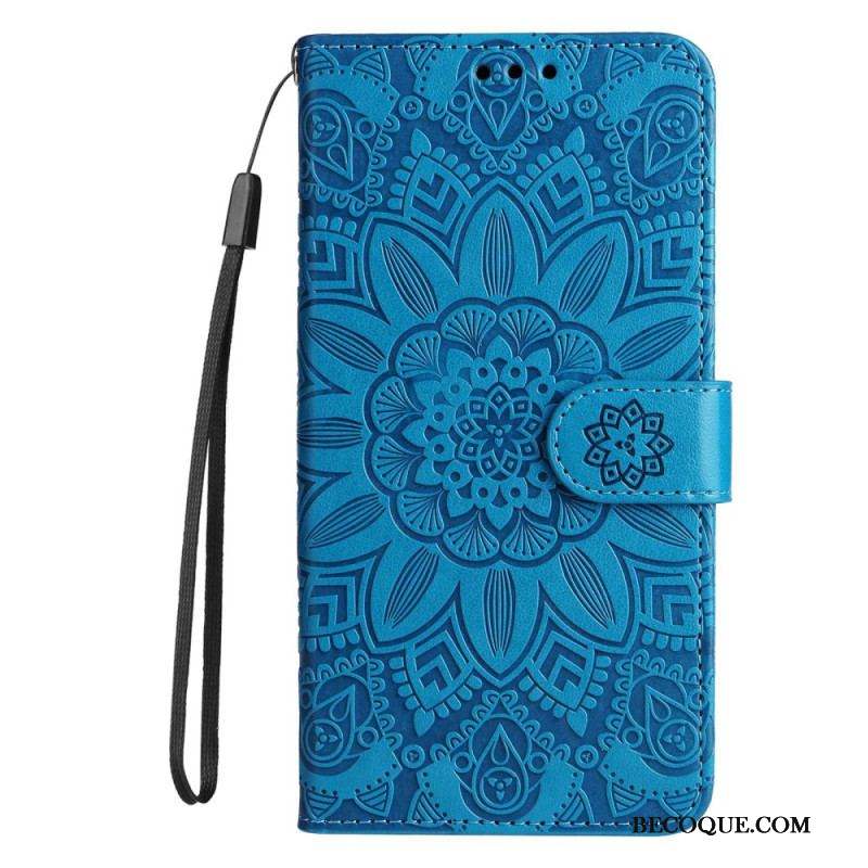 Housse Xiaomi Redmi Note 12/Poco X5 5G Déco Mandala à Lanière