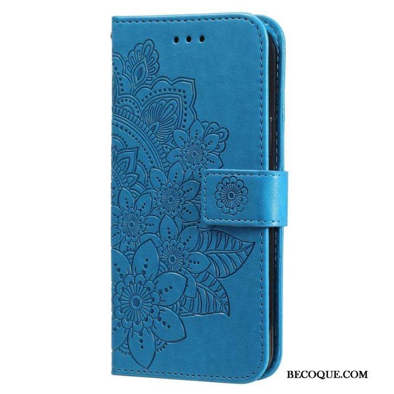 Housse Xiaomi Redmi Note 12/Poco X5 5G Fleur Mandala à Lanière