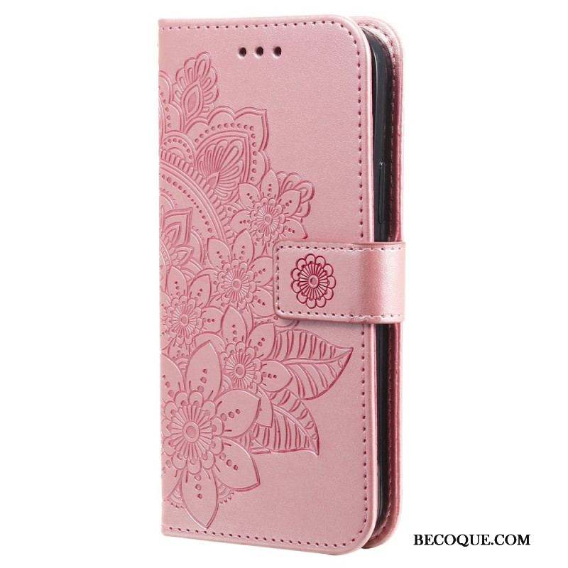 Housse Xiaomi Redmi Note 12 Pro Plus Fleur Mandala à Lanière