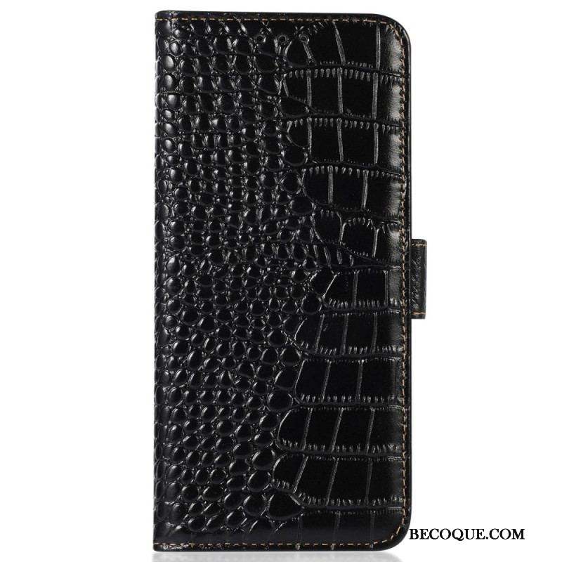 Housse Xiaomi Redmi Note 12 Pro Plus Style Crocodile RFID