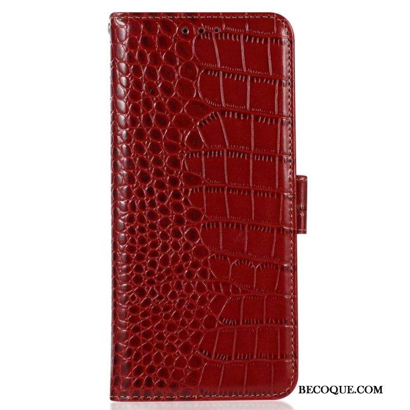 Housse Xiaomi Redmi Note 12 Pro Plus Style Crocodile RFID