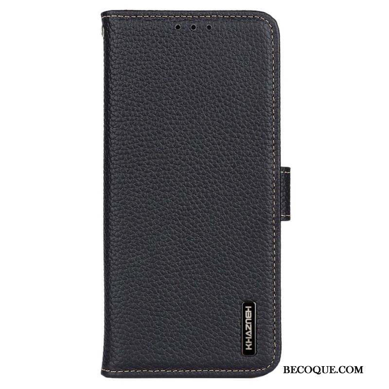 Housse Xiaomi Redmi Note 12 Pro/Poco X5 Pro 5G Cuir Litchi KHAZNEH
