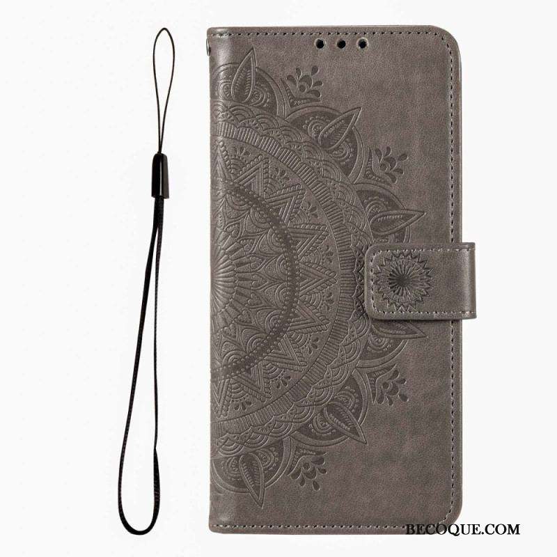 Housse Xiaomi Redmi Note 12 Pro/Poco X5 Pro 5G Mandala Soleil avec Lanière