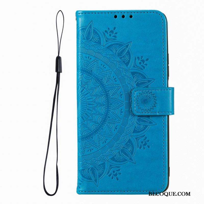 Housse Xiaomi Redmi Note 12 Pro/Poco X5 Pro 5G Mandala Soleil avec Lanière