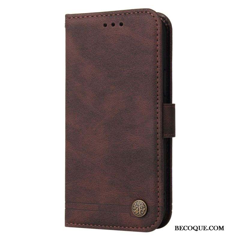 Housse Xiaomi Redmi Note 12 Pro/Poco X5 Pro 5G Style Cuir avec Rivet Décoratif
