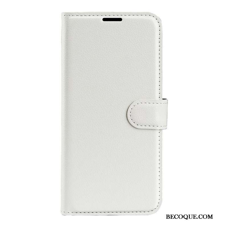 Housse Xiaomi Redmi Note 13 Pro Plus 5G Simili Cuir Litchi Classique