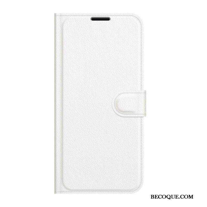 Housse iPhone 13 Mini Effet Cuir Litchi Classique