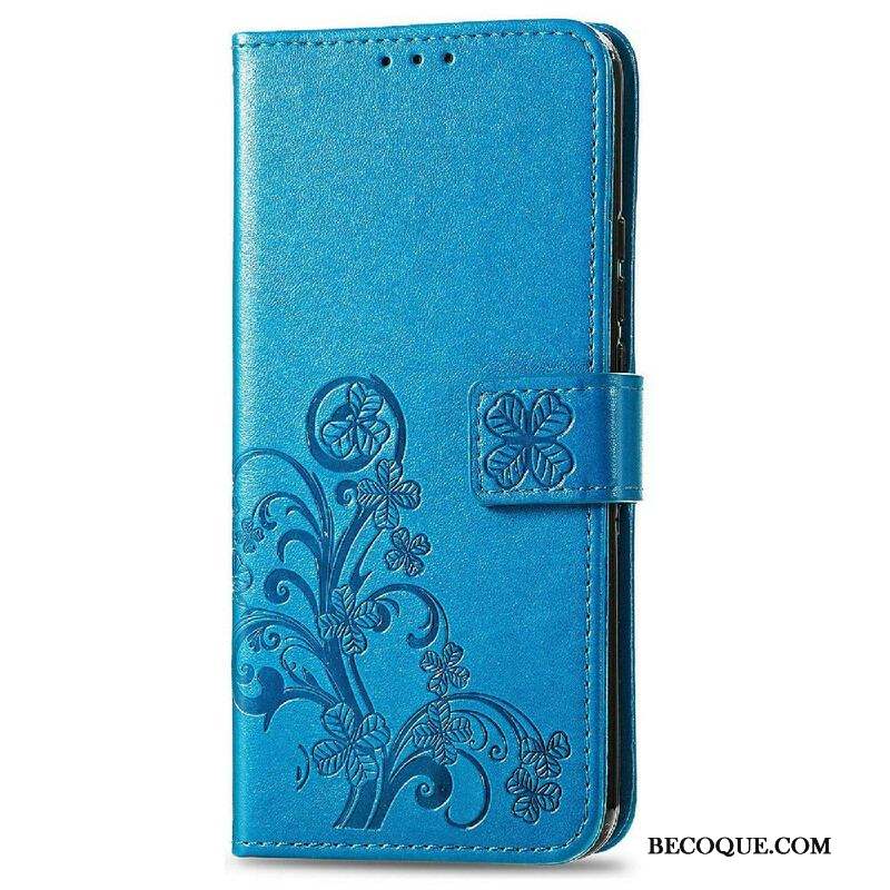 Housse iPhone 13 Mini Papillons et Fleurs à Lanière