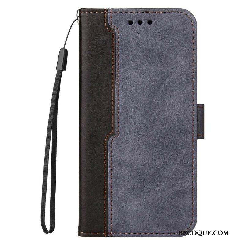 Housse iPhone 13 Mini Simili Cuir Bicolore