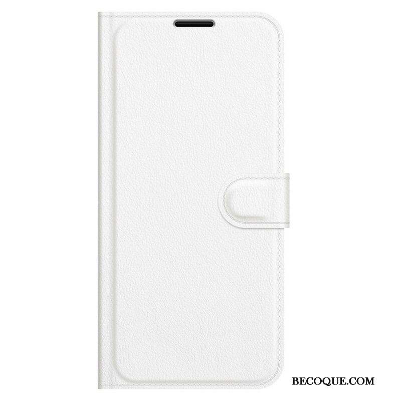 Housse iPhone 13 Pro Effet Cuir Litchi Classique