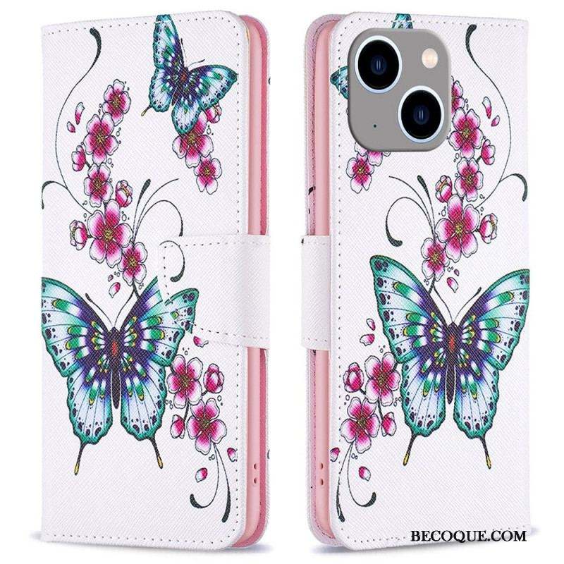 Housse iPhone 14 Plus Papillons du Monde