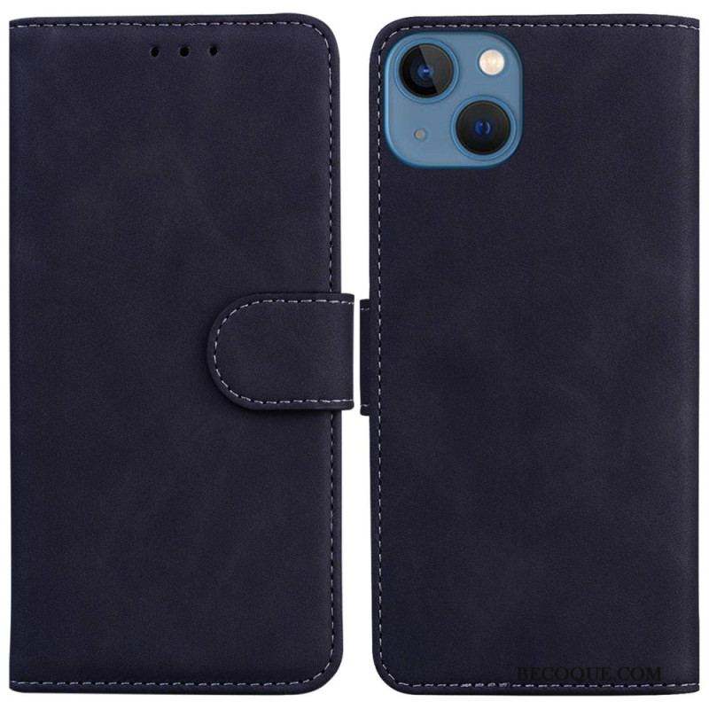 Housse iPhone 14 Plus Style Cuir Couture