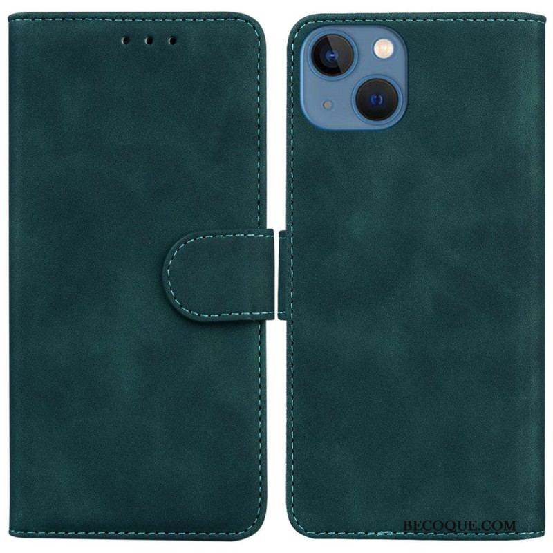 Housse iPhone 14 Plus Style Cuir Couture