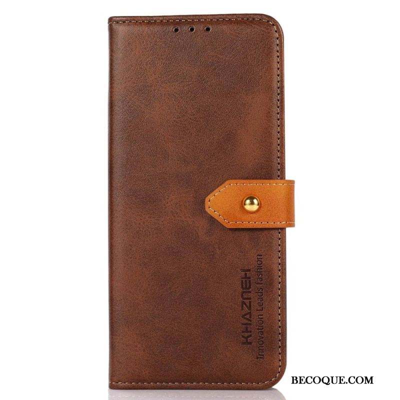 Housse iPhone 14 Pro Max Bicolore Fermoir Doré KHAZNEH