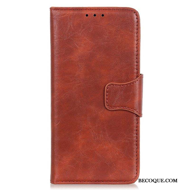 Housse iPhone 14 Pro Max Cuir Fendu Fermoir Réversible